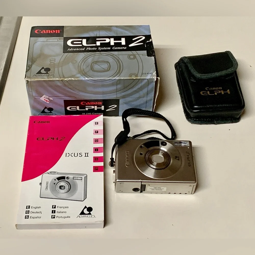 1999 Vintage Canon ELPH 2 APS Film Point and Shoot Camera